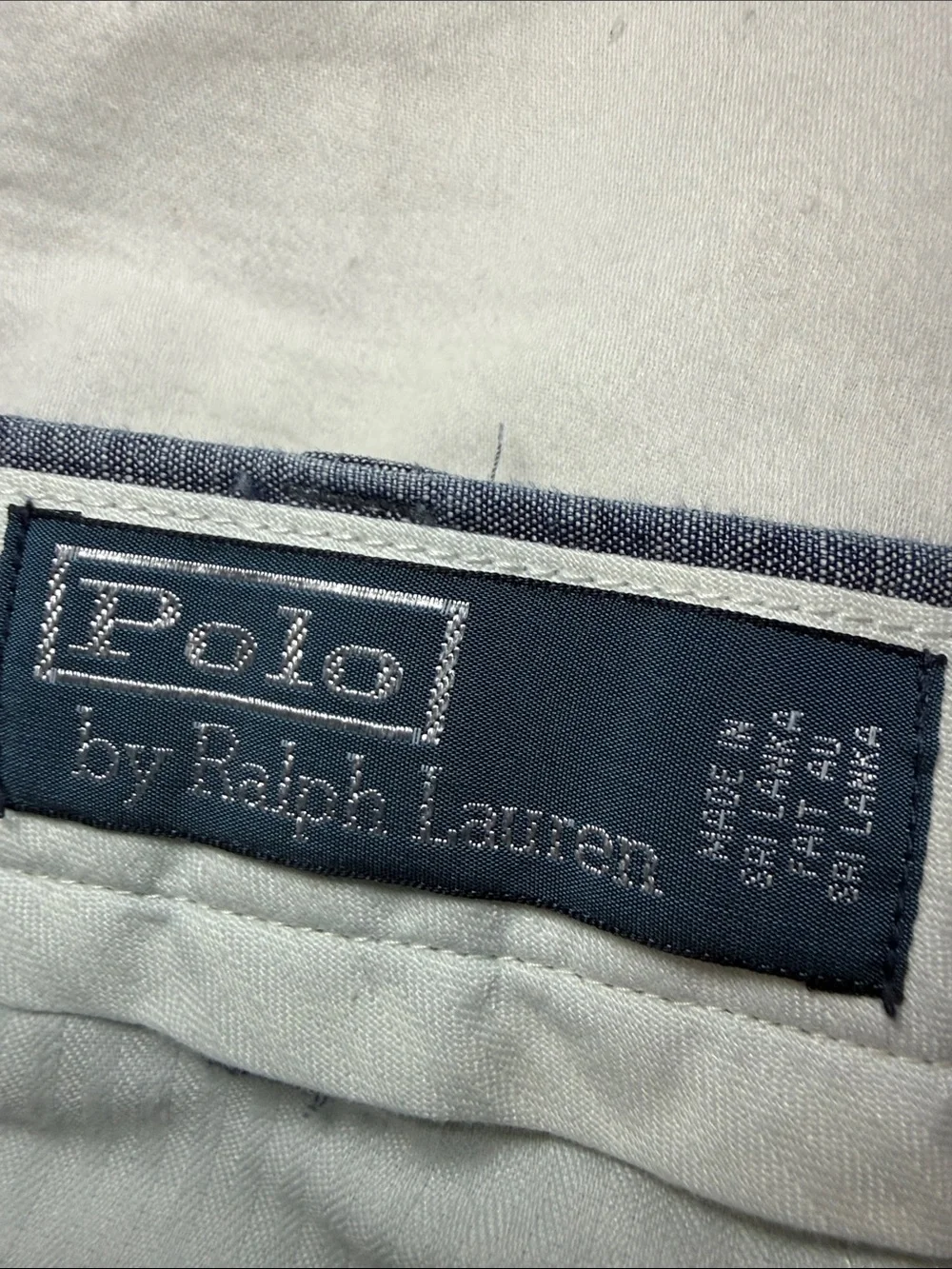 Polo Ralph Lauren Big Men's 44x8 Chambray Flat Front Shorts Blue Gray